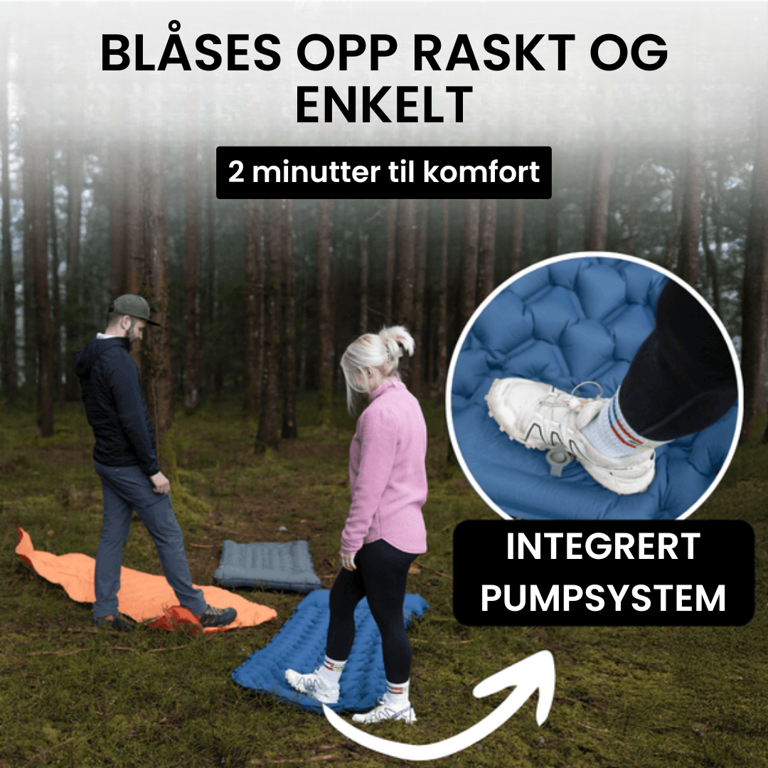 Liggeunderlag pakket sammen, kompakt størrelse
